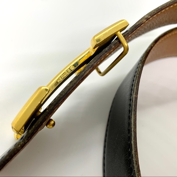 HERMES Gold H Logo Constance Black 68 Belt main image 9